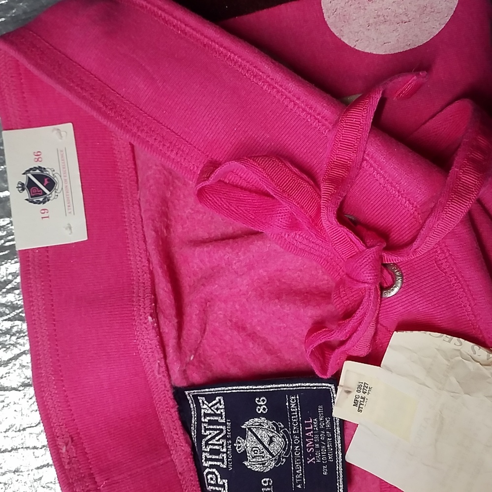 VICTORIA'S SECRET PINK XS SWEATPANTS NEW HOT PINK - Picture 5 of 6